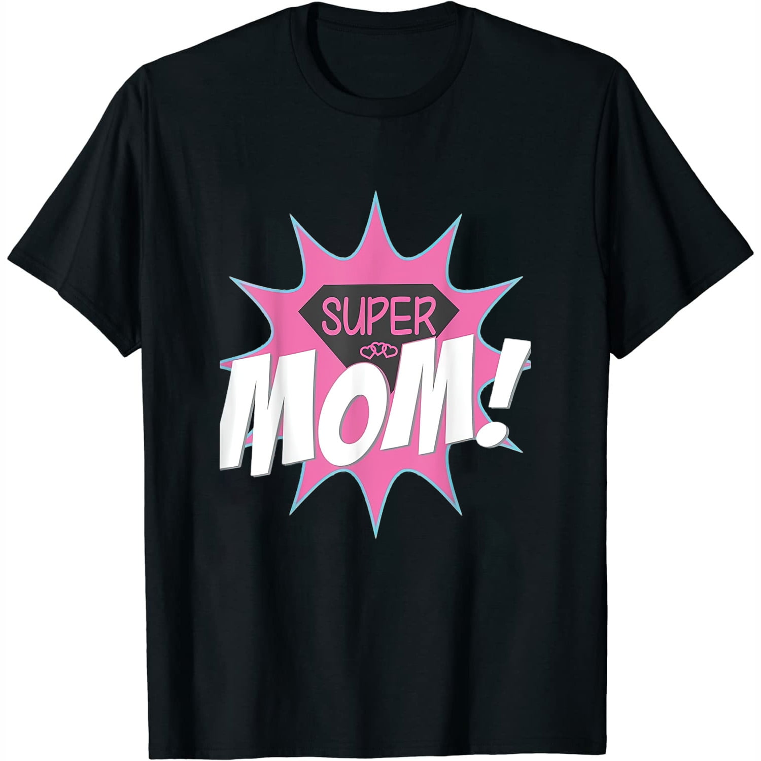 My Super Mom Cape Never Comes Off Womens T-Shirt Black Large