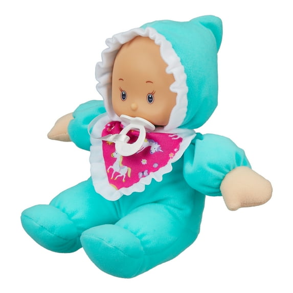 My Sweet Love 10-inch Soft Baby Doll with Removable Bib and Pacifier, Teal Outfit