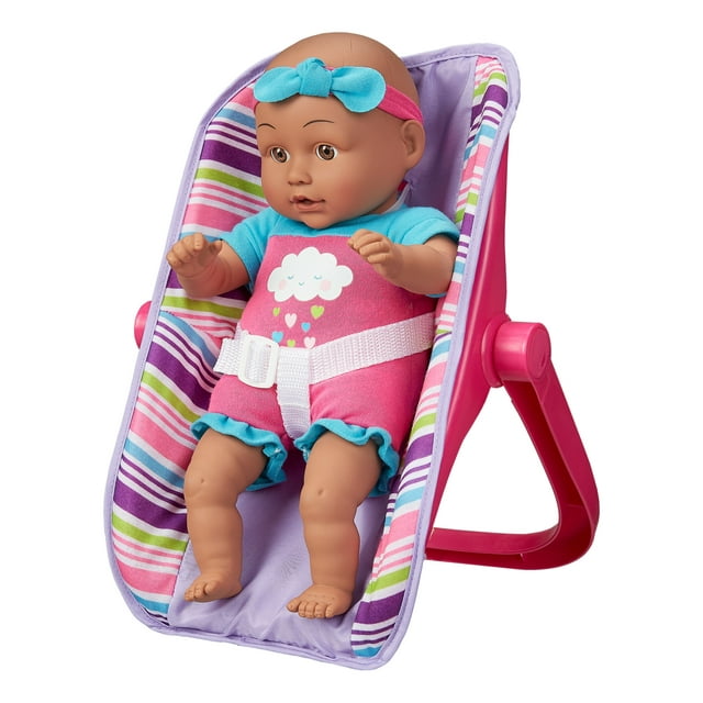 My Sweet Love 13" Baby Doll with Carrier, Pink, African American