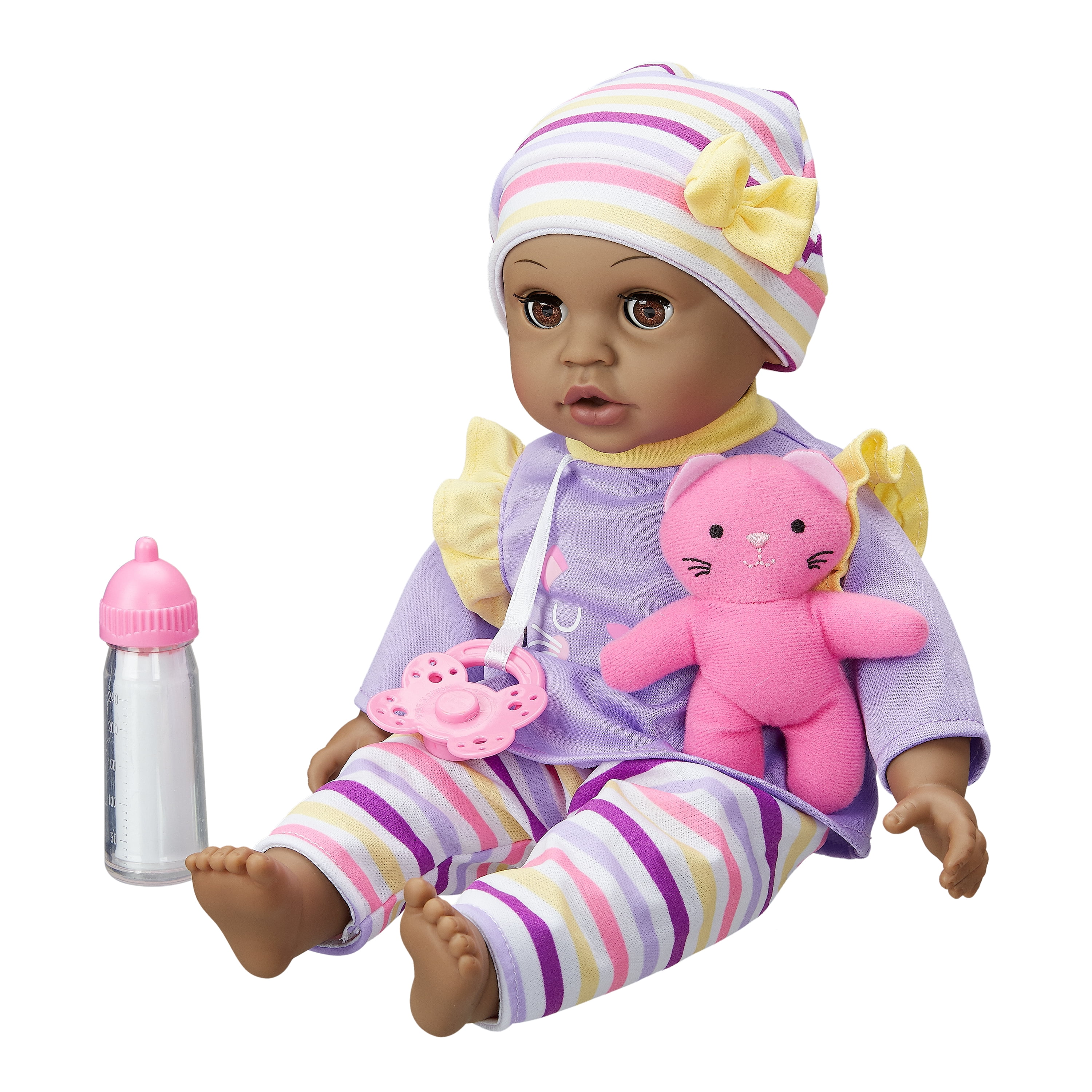My Sweet Love Baby Maggie 14\" Doll, African American, 4 Pieces