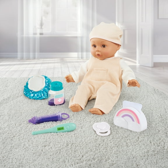 My Sweet Love Get Better Baby Doll Play Set, Ivory Outfit, 14-inch Doll, 10 Pieces Included