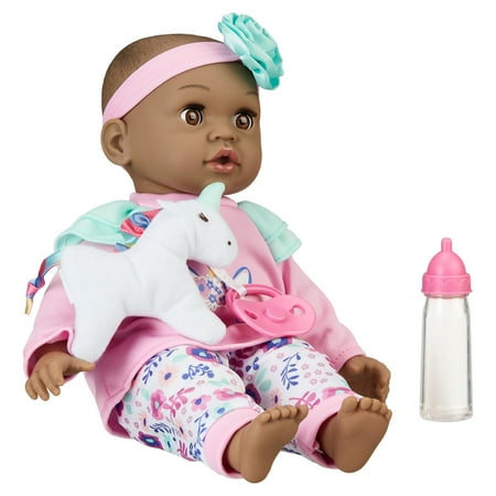 My Sweet Love (MSL) Sweet Baby Doll Toy Set, African American, 4 Pieces. Product Height is 14inches