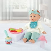 My Sweet Love Meal Time Baby Doll Play Set, Ivory and Sage Outfit, 14-inch Doll, 12 Pieces Included