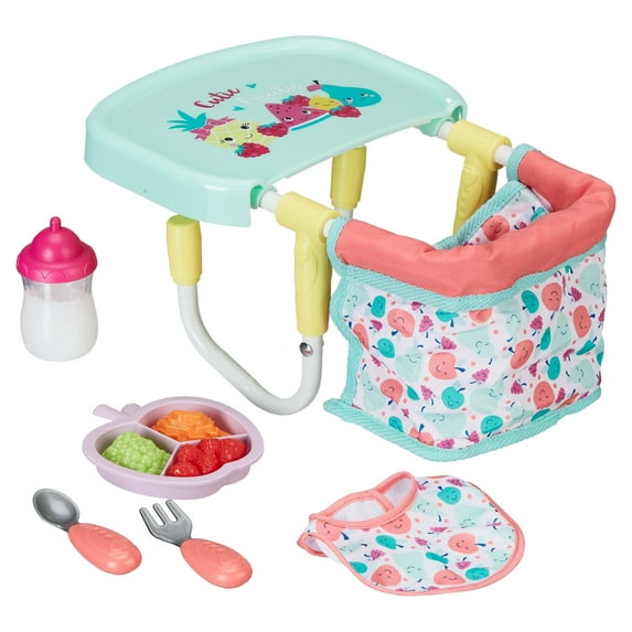 My Sweet Love Portable Table Feeding Play Set, Baby Doll Accessories, Children Ages 3+