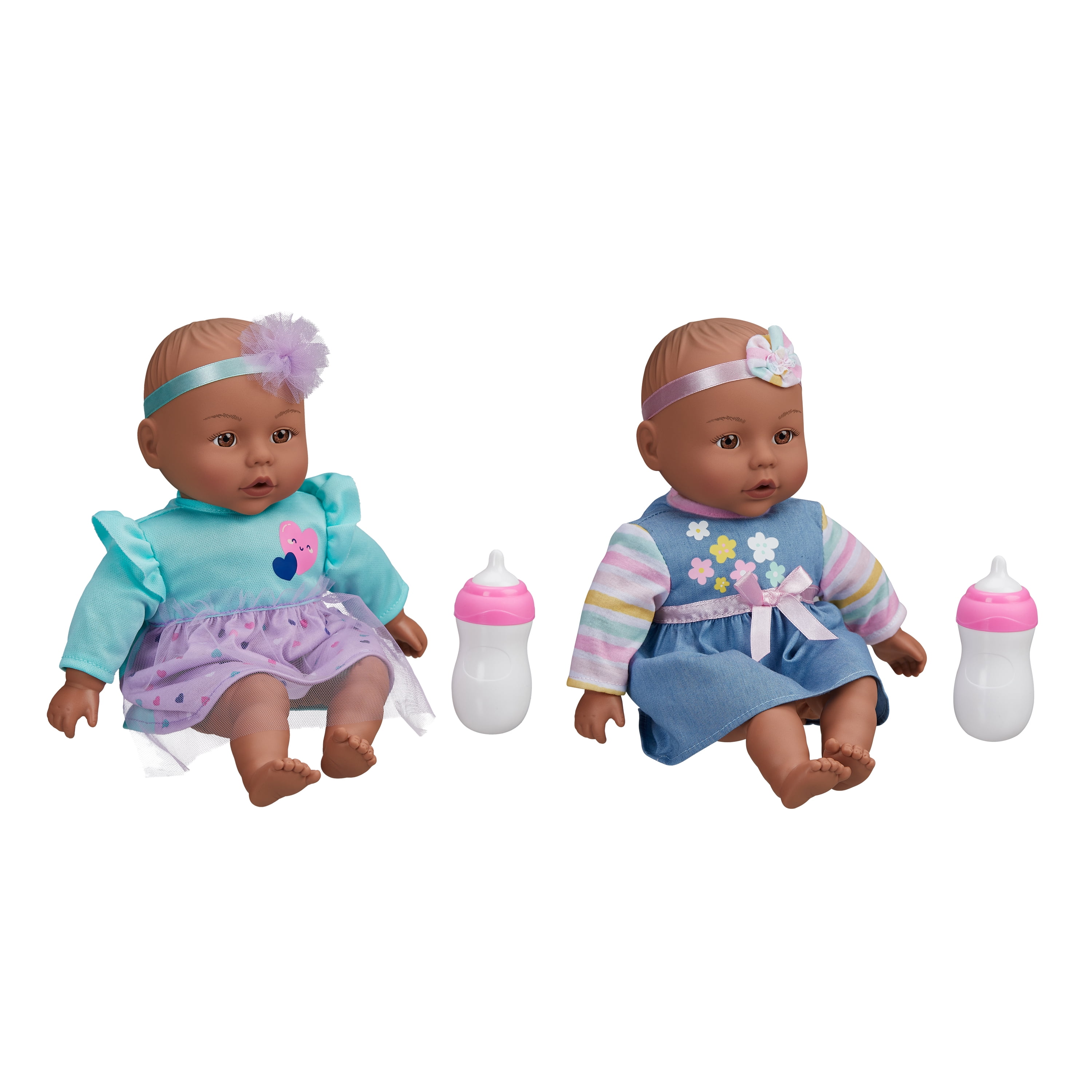 My Sweet Love Snuggle & Feed 12.5-inch Baby Doll, Brown Eyes, Dark Skin Tone
