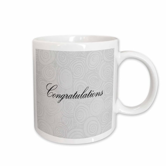 3drose, My Swirl Pattern with a Lovely Congratulation Greeting, 15oz Mug