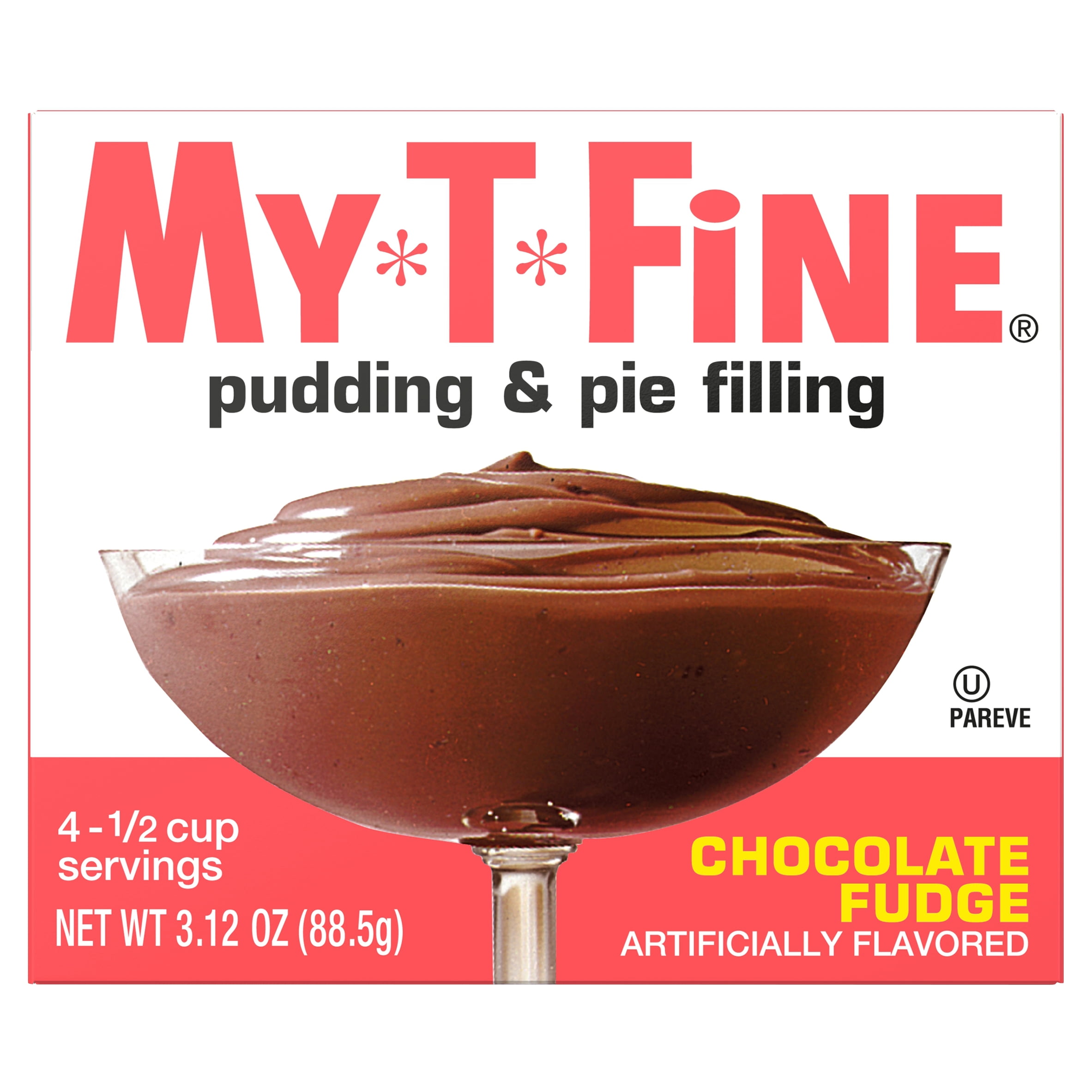 MyTFine Chocolate Fudge Instant Pudding Mix and Pie Filling, 4 Servings, 3.12 oz