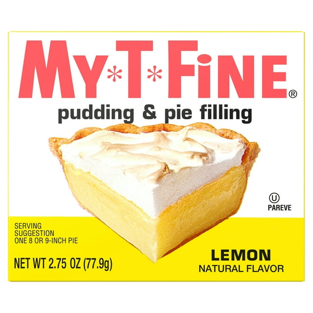MyTFine Lemon Instant Pudding Mix and Pie Filling, 4 Servings, 2.75