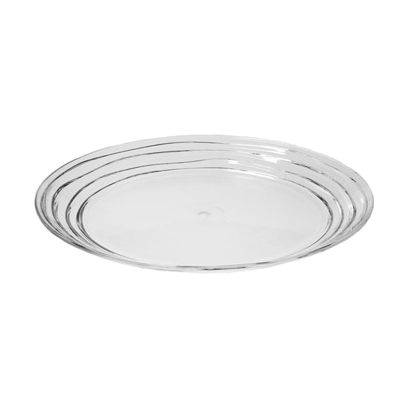 My Table Talk Set of 4 - Acrylic Swirl Design 11" Dinner Plate - Clear