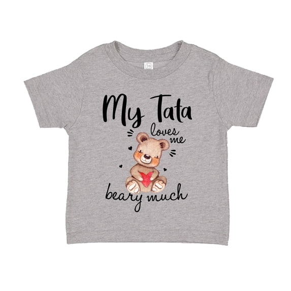 My Tata Loves Me Beary Much Toddler T-Shirt 2T Athletic Heather