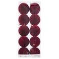 thumbnail image 1 of My Texas House 10-Count Red Velvet-Feel Ball Christmas Ornaments, 4.5", 1 of 4