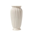 thumbnail image 1 of My Texas House 12" White Fluted Ceramic Vase, 1 of 5
