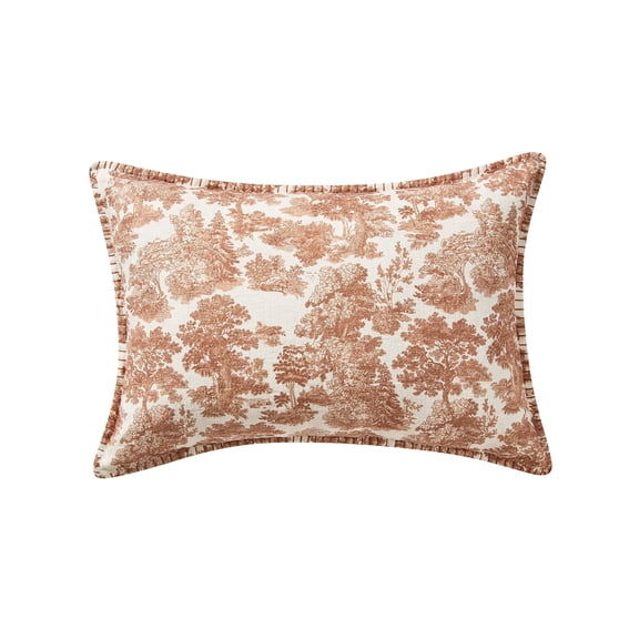 My Texas House Halloween Forest Toile Rust Oblong Decorative Pillow, 14" x 20"