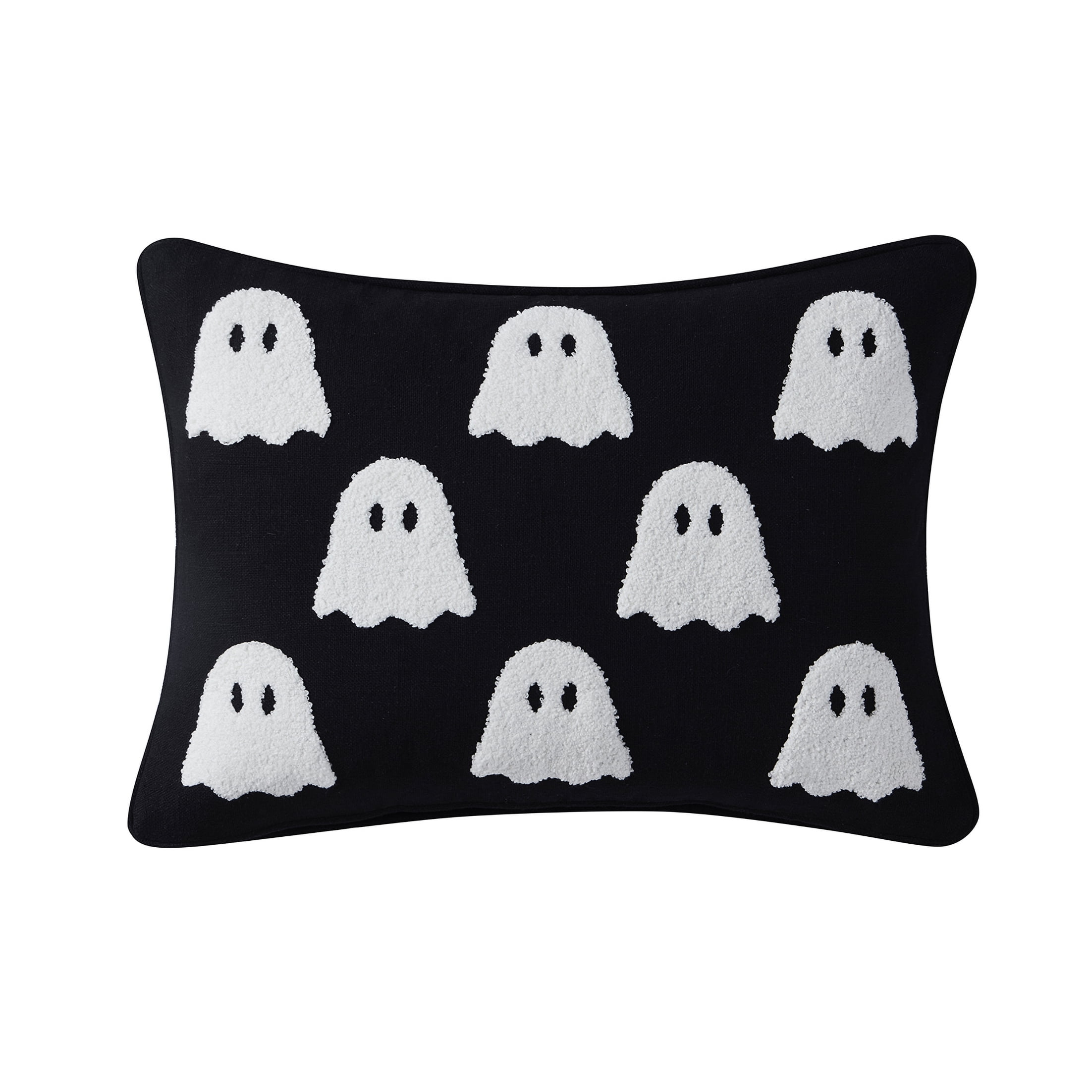 My Texas House 14" x 20" Tufted Ghost Black Lumbar Decorative Pillow Cover