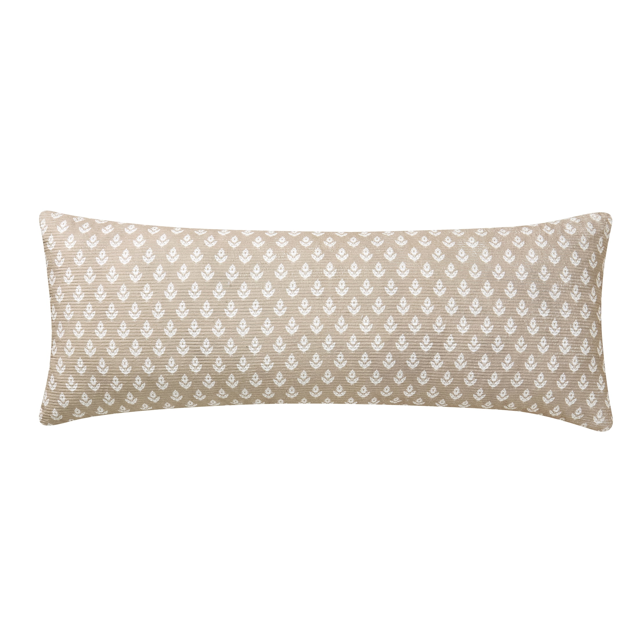 My Texas House 14" x 36" Taupe Block Print Decorative Pillow