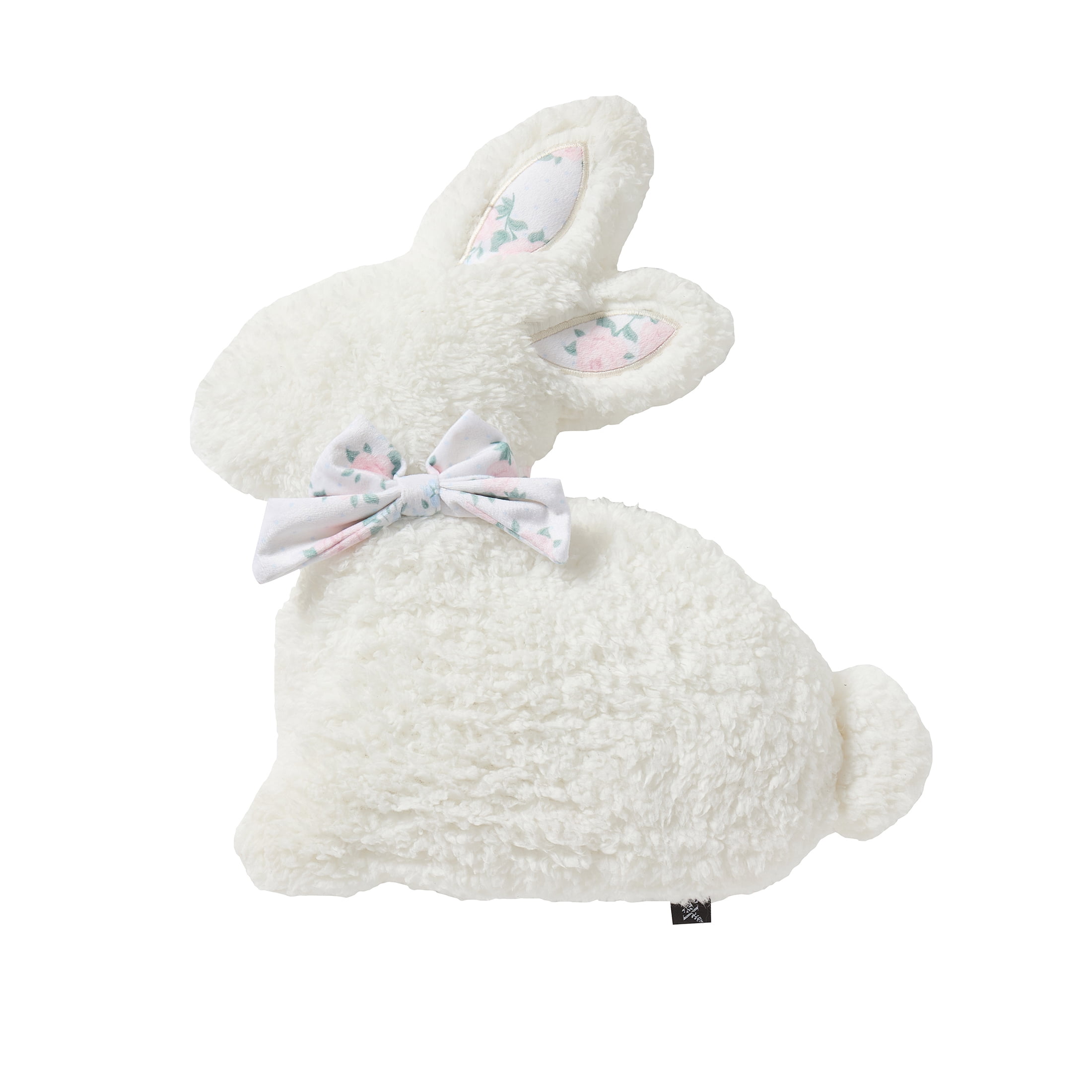 My Texas House 14" x 16" Ivory Sherpa Bunny Shaped Toy Pillow