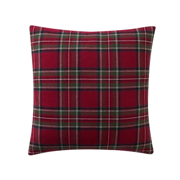 My Texas House 18" x 18" Angie Red Plaid Decorative Pillow