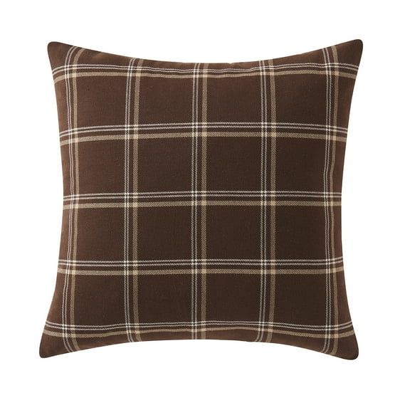 My Texas House 18" x 18" Micah Brown Harvest Plaid Decorative Pillow