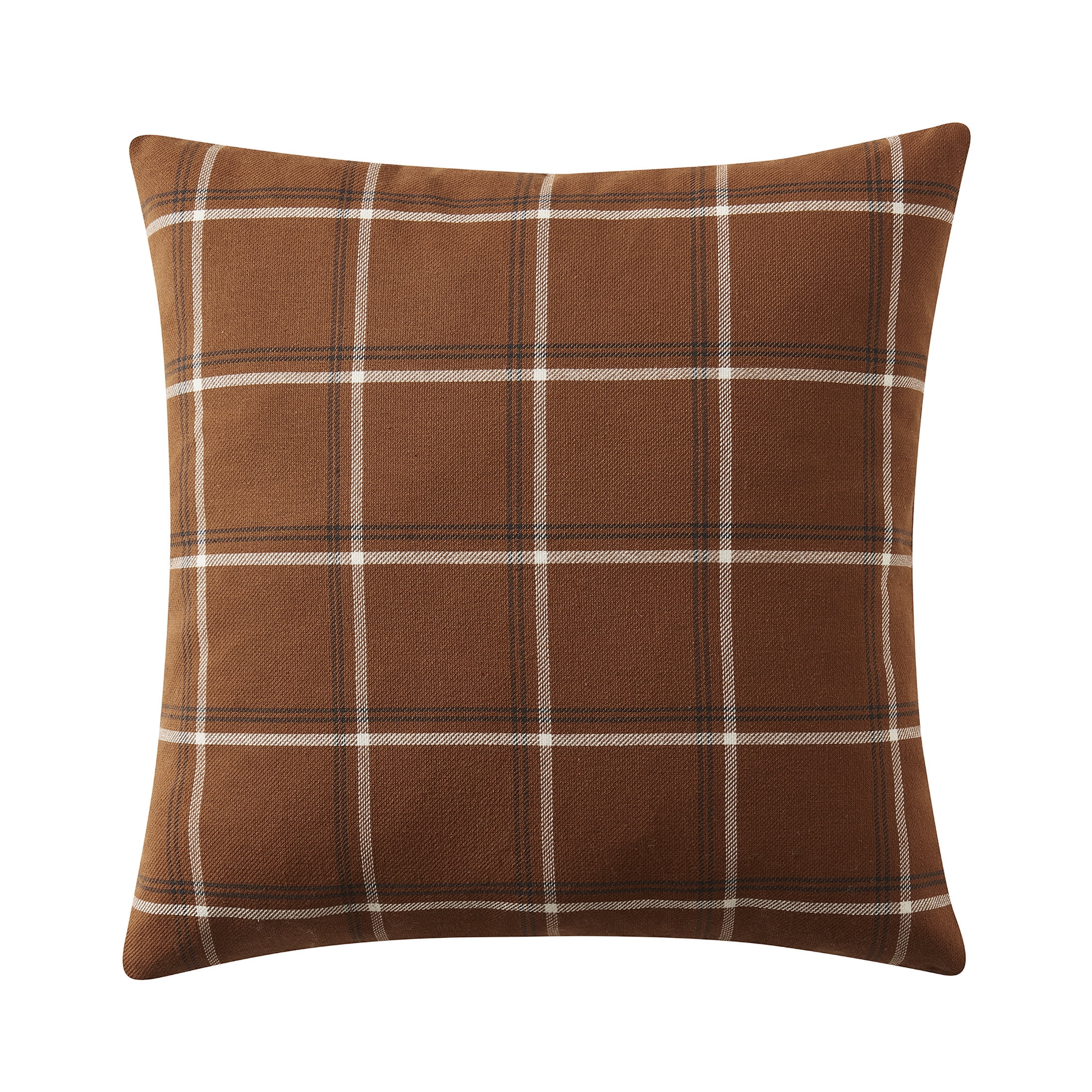 My Texas House 18" x 18" Micah Ginger Harvest Plaid Decorative Pillow