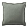 thumbnail image 1 of My Texas House 20" x 20" Andie Reversible Solid Green Cotton Throw Pillow, 1 of 5
