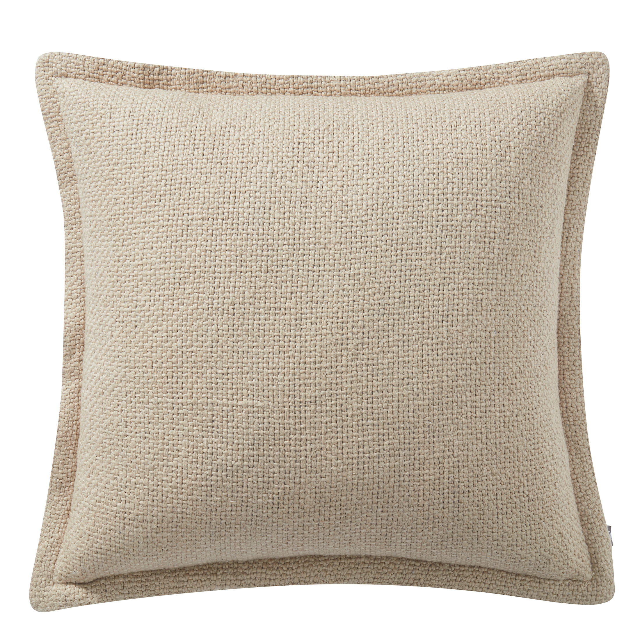 My Texas House 20" x 20" Andie Reversible Solid Taupe Cotton Decorative Pillow - Walmart.com