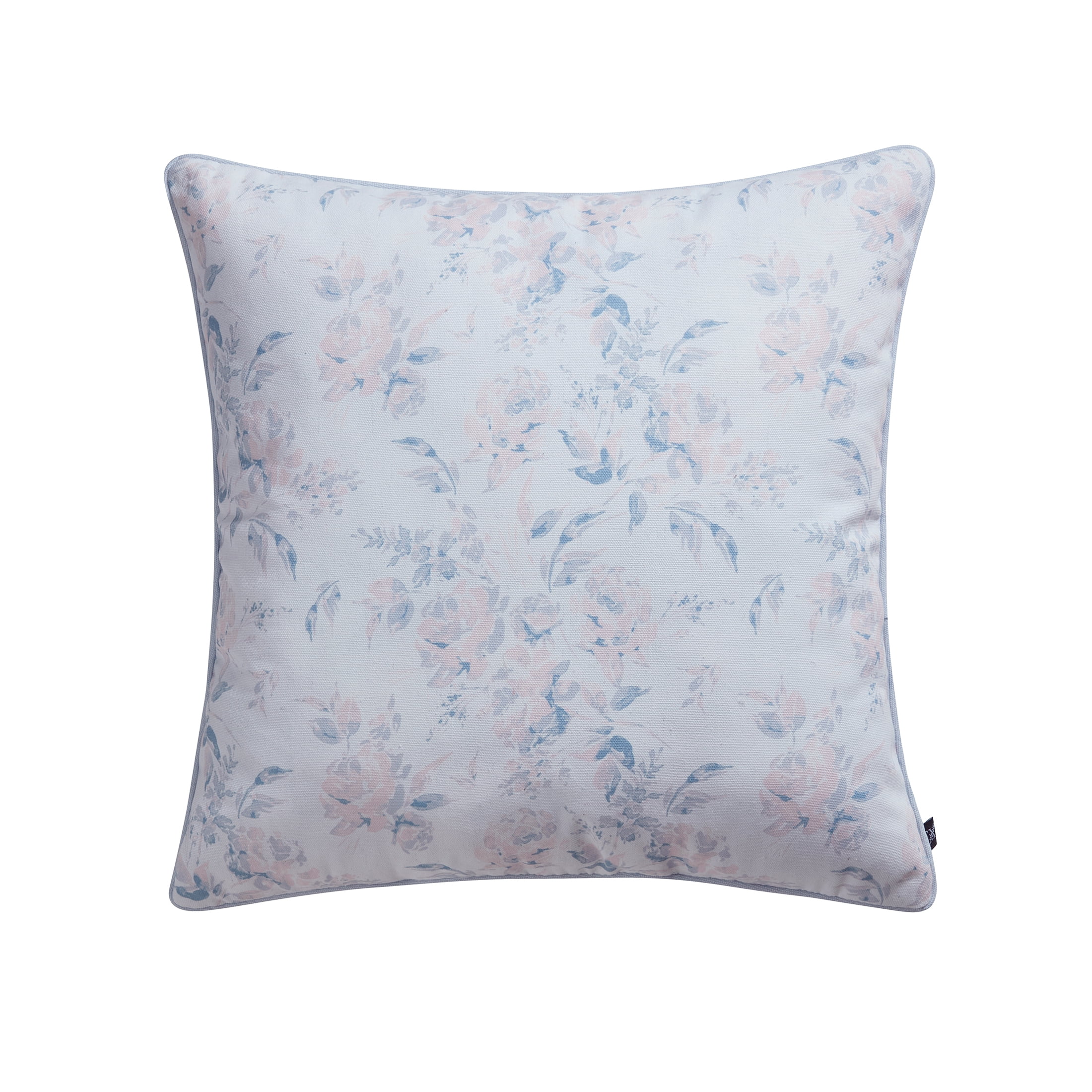 My Texas House 20" x 20" Rebecca Bright White Floral Reversible Cotton Decorative Pillow