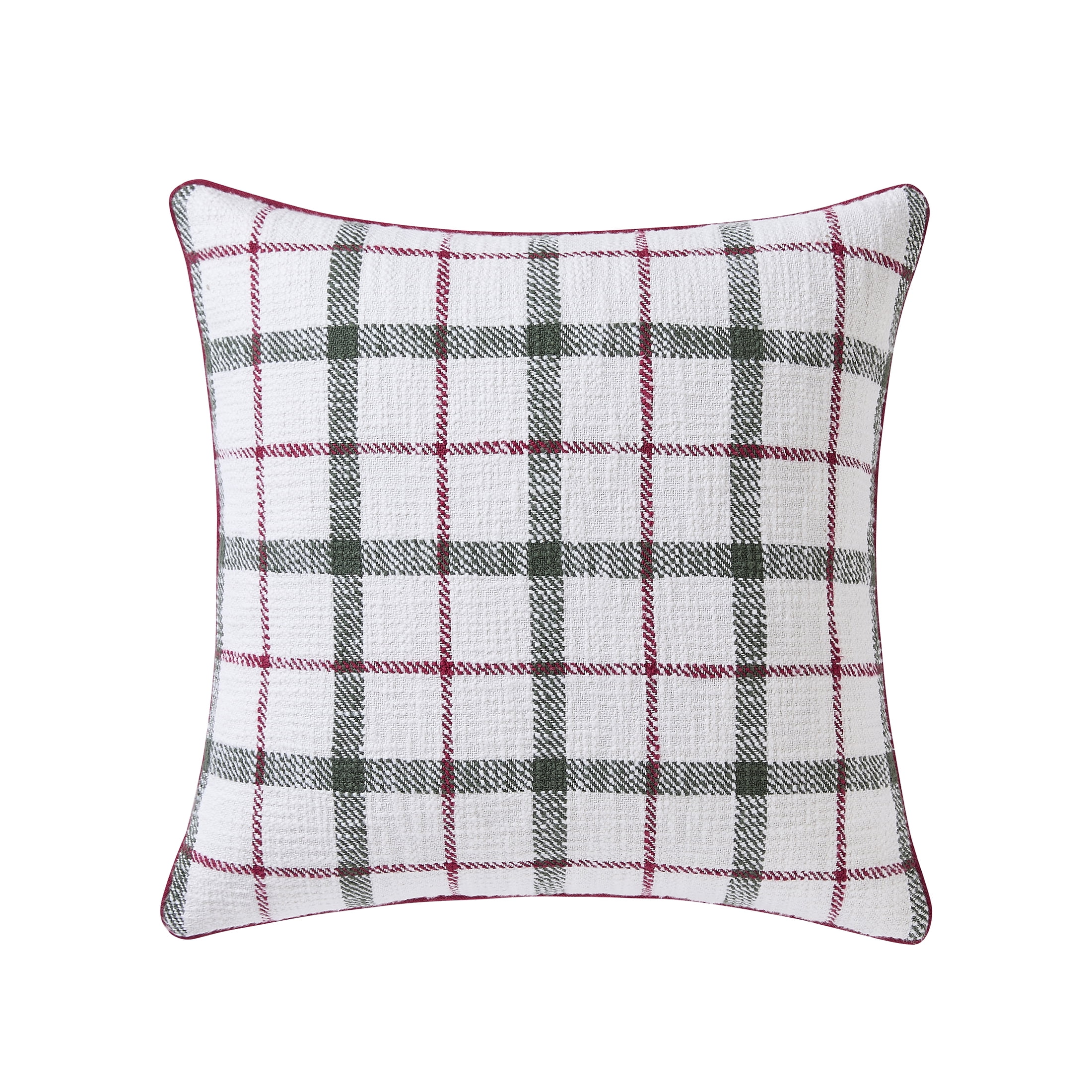 My Texas House 20" x 20" Red/Green Oakley Holiday Decorative Pillow Cover