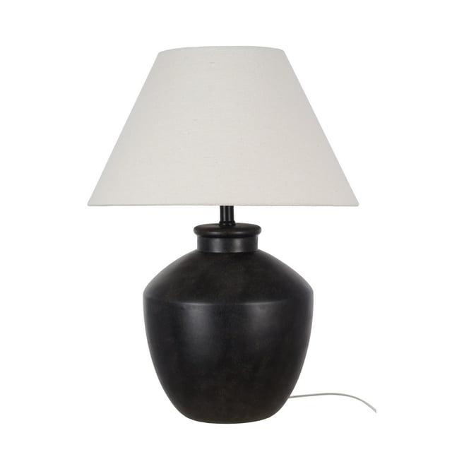 My Texas House 22" Urn Table Lamp, Distressed Texture, Black Finish