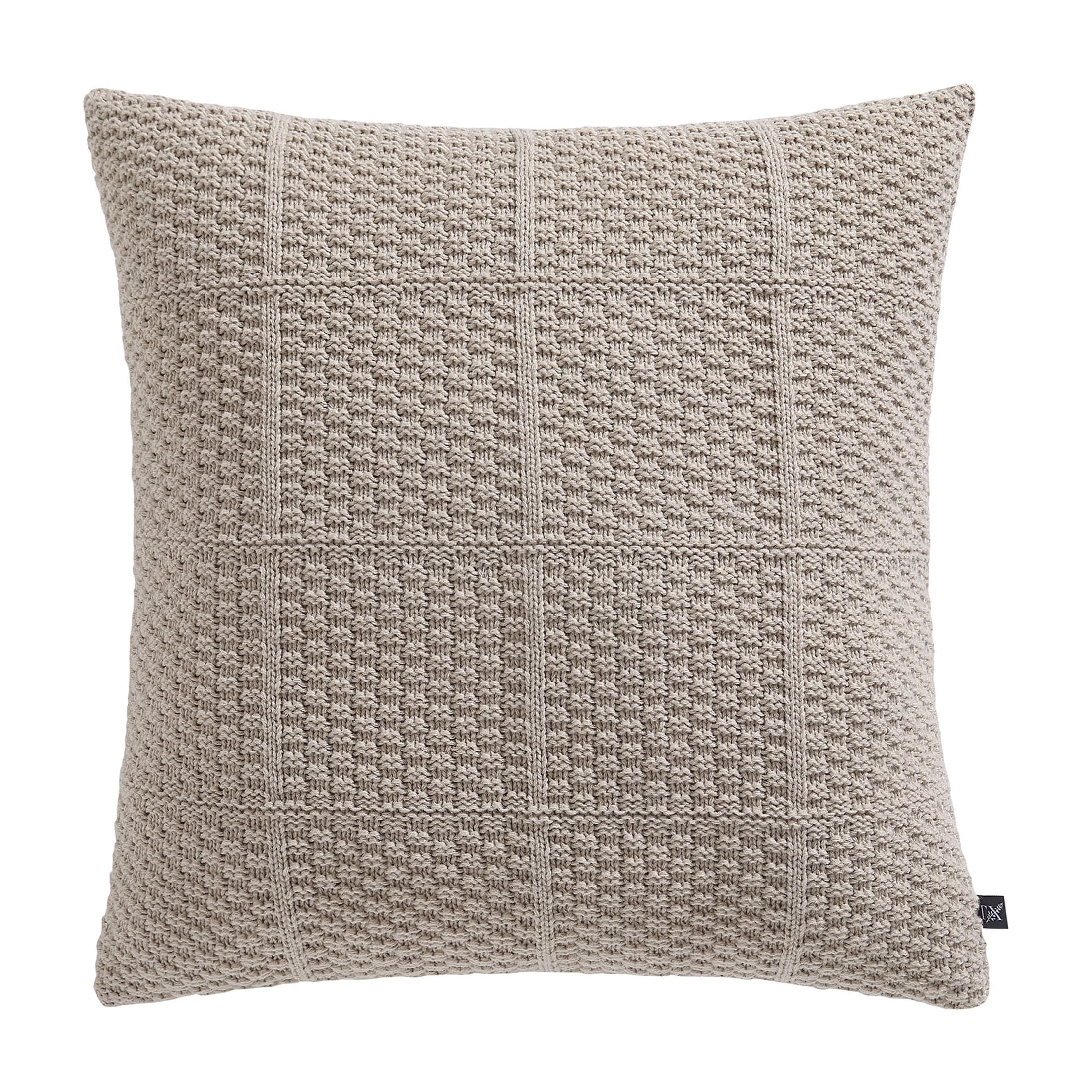 My Texas House 22" x 22" Kelsey Taupe Acrylic Knit Decorative Pillow