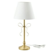 My Texas House 24 in Gold Metal Bow Table Lamp with White Shade