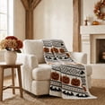 thumbnail image 1 of My Texas House Halloween Pumpkins and Bats Cotton Knit Throw, Multicolor, 50" x 60", 1 of 5