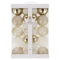 thumbnail image 1 of My Texas House 62-Count Gold and White Shatterproof Christmas Ornaments, 1 of 4