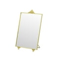 thumbnail image 1 of My Texas House Gold Rectangular Metal Standing Vanity Mirror, 7" x 11", 1 of 5