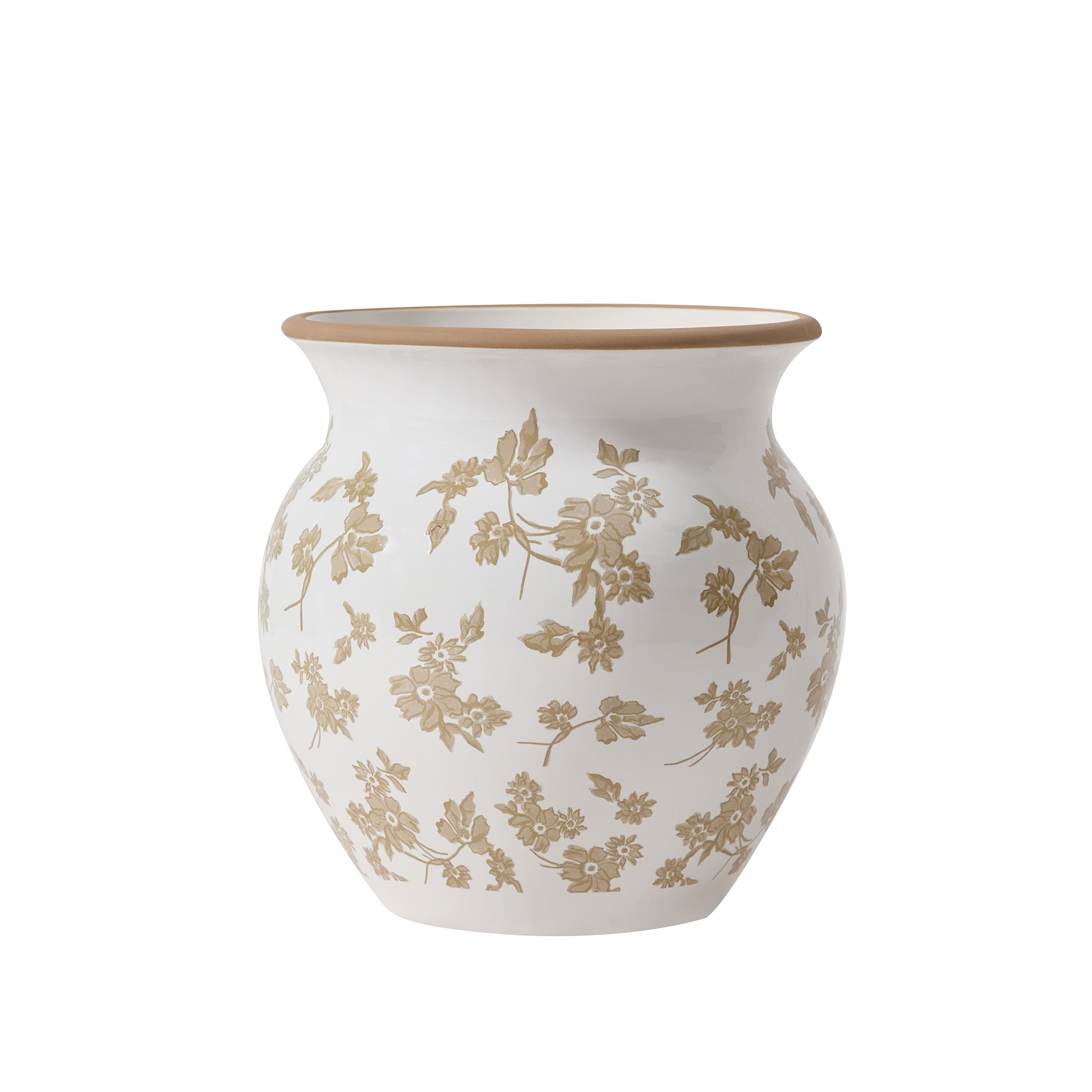 My Texas House 8 in Taupe Ceramic Floral Vase