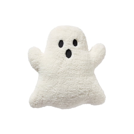 My Texas House Halloween Ivory Ghost Shaped Decorative Pillow, 16" x 14"