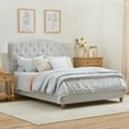 thumbnail image 1 of My Texas House Adult Queen Traditional Oak Platform Bed, Gray, 1 of 13