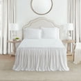 thumbnail image 1 of My Texas House Angelina Draping Ruffle Polyester Adult 2-Piece Bedspread Set, Bright White, Twin, 1 of 6
