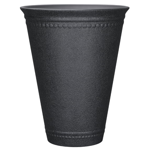 My Texas House Asti Tall Black Recycled Resin Planter, 16.1 in x 20.1 in