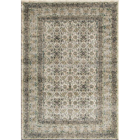 My Texas House Austin 5'3" X 7'6" White Floral Area Rug