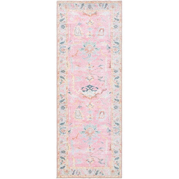 My Texas House Eloise Traditional Floral Indoor Washable Runner Rug