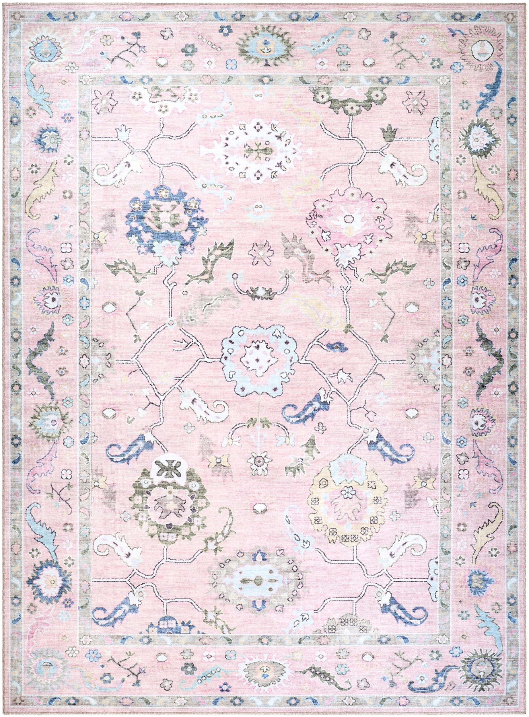 My Texas House Back to Campus Elle Area Rug, Pink, 8 ft 10 in x 12 ft