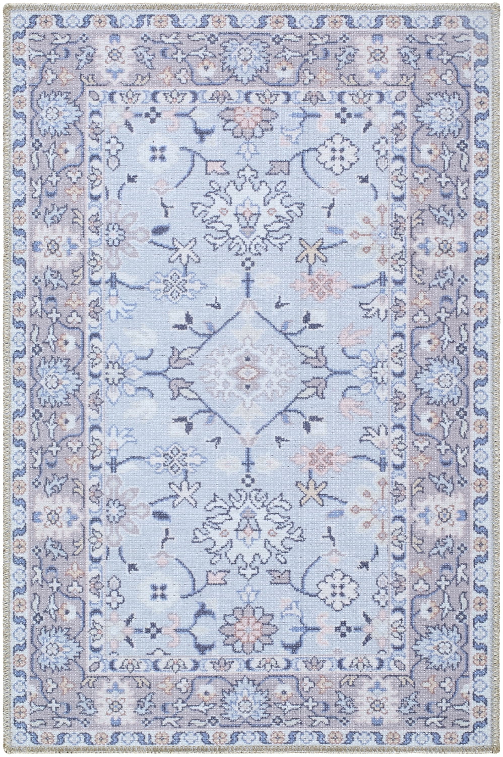 My Texas House Back to Campus Nova Washable Area Rug, Blue, 2 ft 7 in x 4 ft