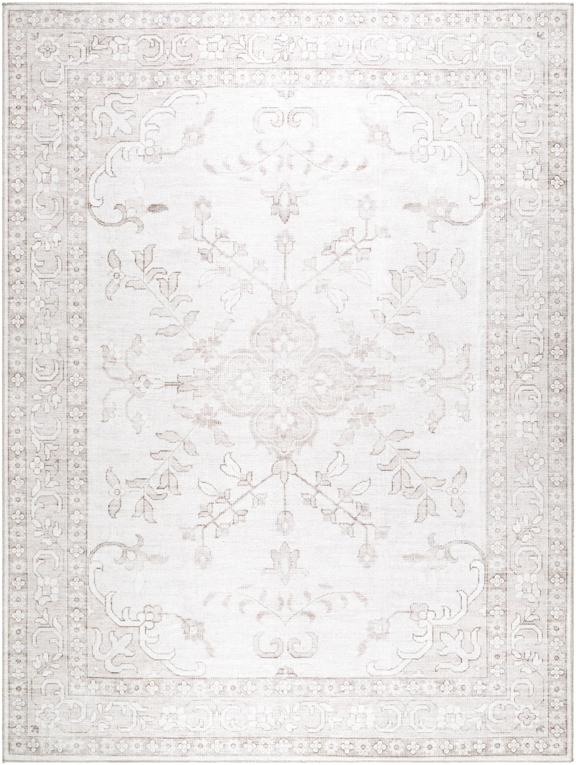 My Texas House Back to Campus Pearl 9 ft x 12 ft Washable Area Rug