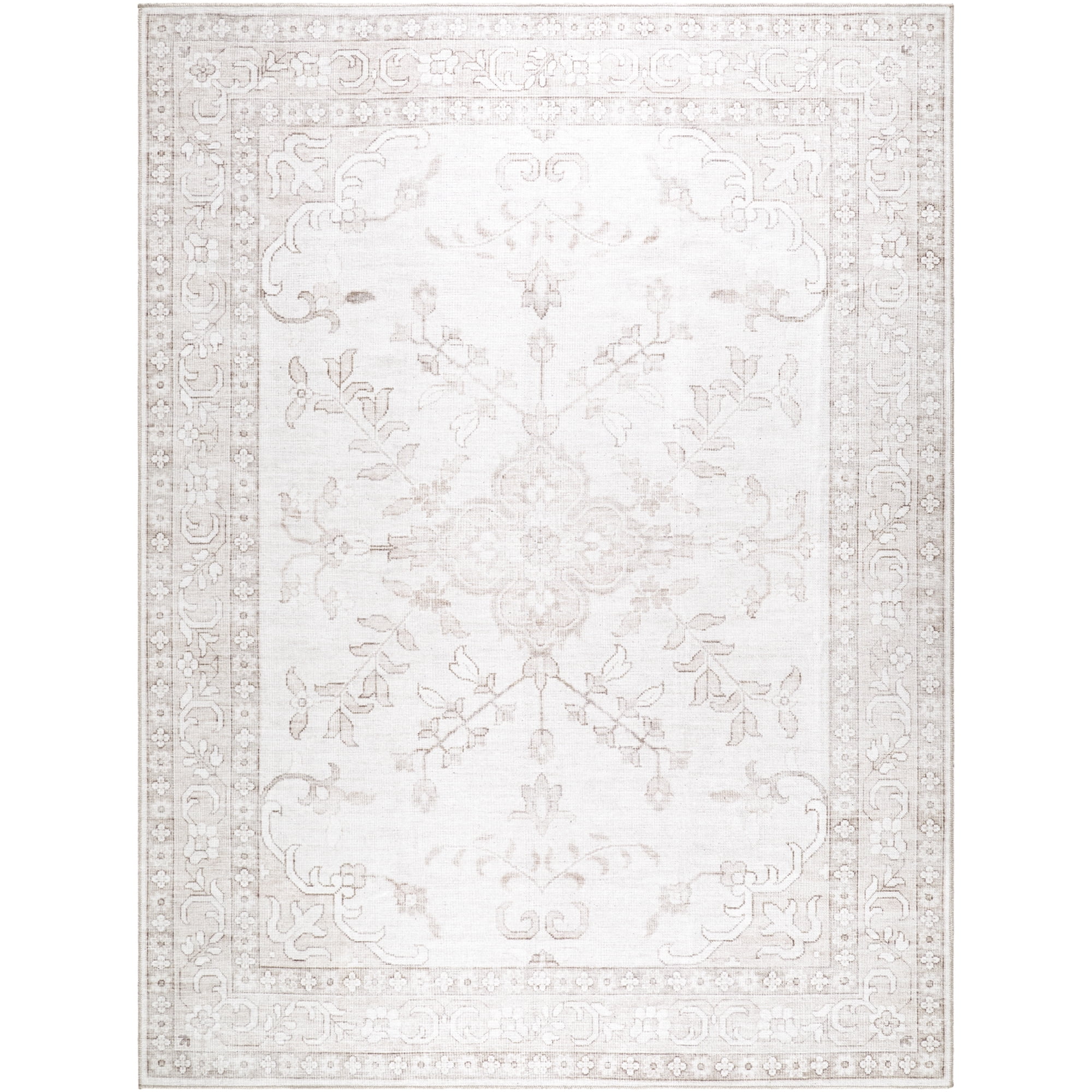 My Texas House Back to Campus Pearl 9' x 12' Washable Area Rug
