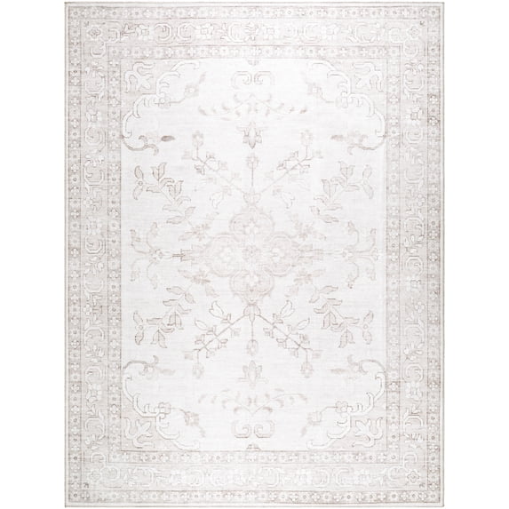 My Texas House Back to Campus Pearl 9' x 12' Washable Area Rug