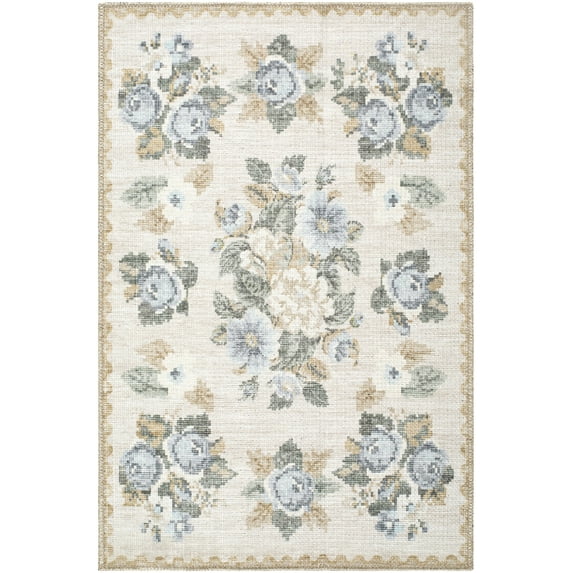 My Texas House Back to Campus Sage 2'7" x 4' Washable Area Rug