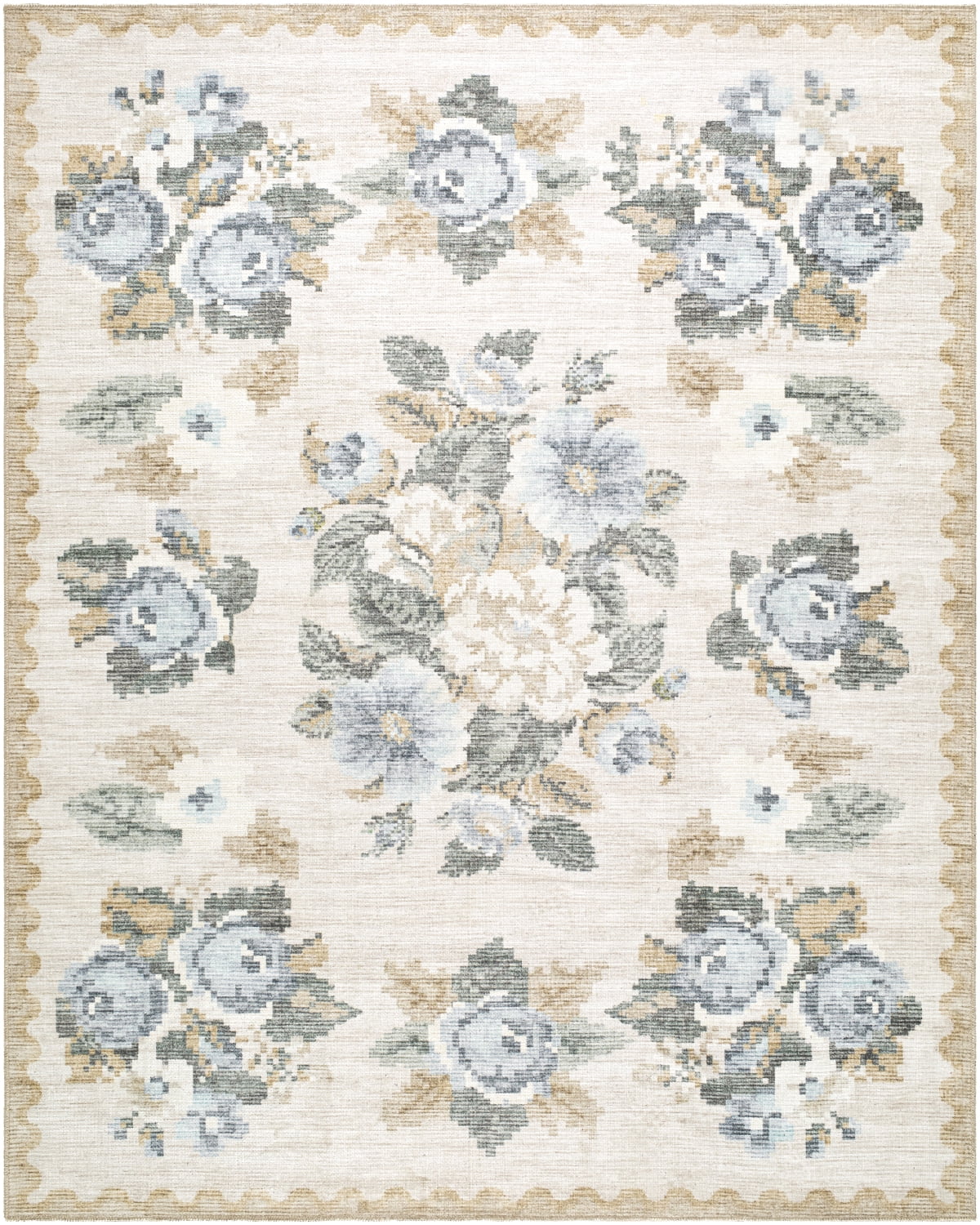 My Texas House Back to Campus Sage 7 ft 10 in x 10 ft Area Rug