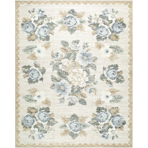 My Texas House Back to Campus Sage 7'10" x 10' Washable Area Rug