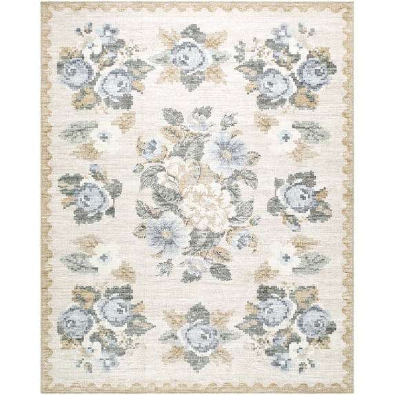 My Texas House Back to Campus Sage 9' x 12' Washable Area Rug