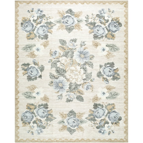 My Texas House Back to Campus Sage 9' x 12' Washable Area Rug